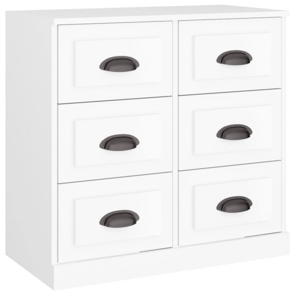 Aparador de madera contrachapada blanco 70x35.5x67.5 cm M 2