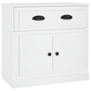 Aparador de madera contrachapada blanco 70x35.5x67.5 cm H