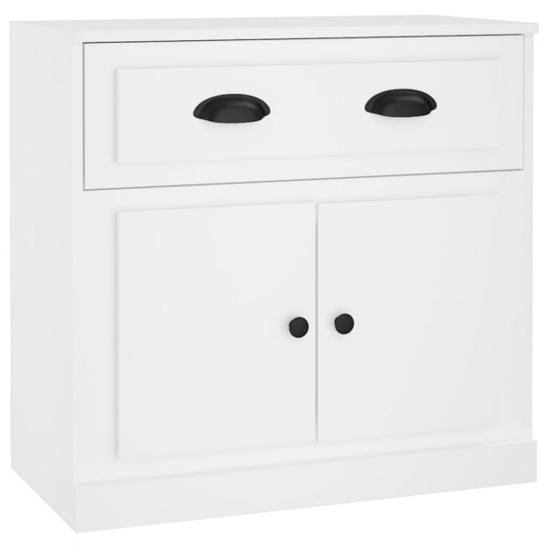 Aparador de madera contrachapada blanco 70x35.5x67.5 cm M 2