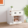 Aparador de madera contrachapada blanco 70x35.5x67.5 cm 3