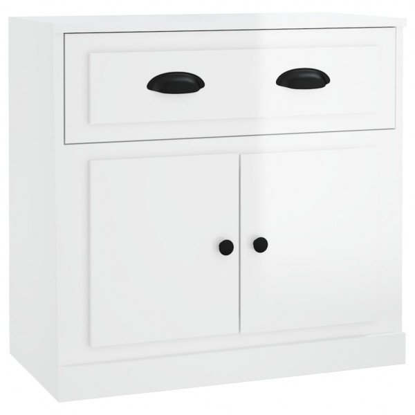 Aparador madera contrachapada blanco brillante 70x35.5x67.5 cm M 2