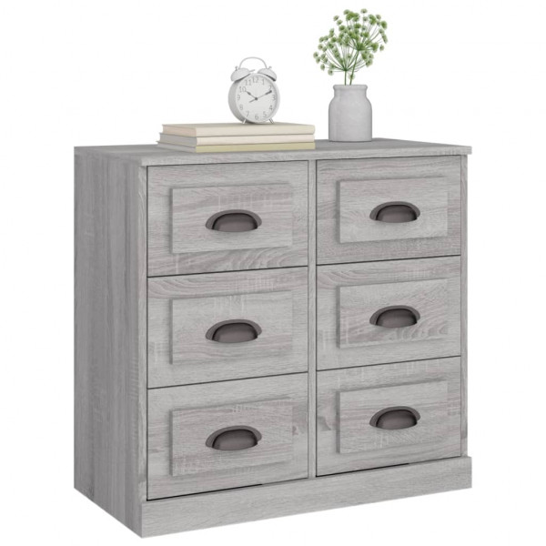 Aparador de madera contrachapada gris Sonoma 70x35.5x67.5 cm M 4