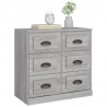 Aparador de madera contrachapada gris Sonoma 70x35.5x67.5 cm 4