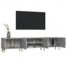 Mueble de TV madera contrachapada gris hormigón 180x31.5x40 cm 5
