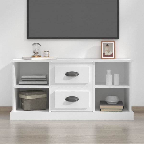 Mueble para TV madera contrachapada blanco 99.5x35.5x48 cm D