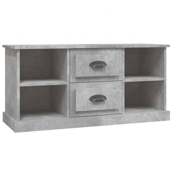 Mueble de TV madera contrachapada gris hormigón 99.5x35.5x48 cm M 2