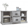 Mueble de TV madera contrachapada gris hormigón 99.5x35.5x48 cm 5