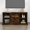 Mueble de TV madera contrachapada roble ahumado 99.5x35.5x48 cm 1
