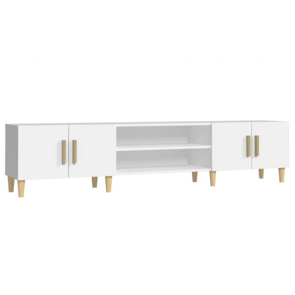 Mueble para TV madera contrachapada blanco 180x31.5x40 cm M 2