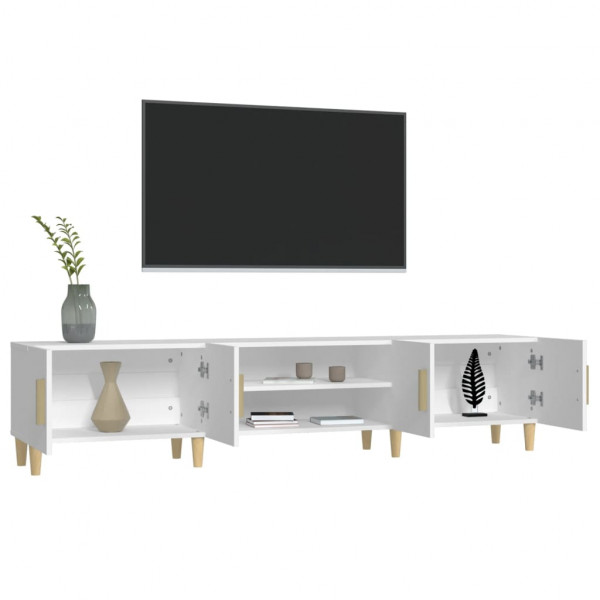 Mueble para TV madera contrachapada blanco 180x31.5x40 cm M 5