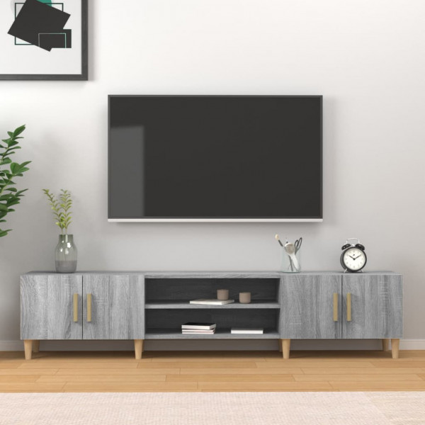 Mueble para TV madera contrachapada gris Sonoma 180x31.5x40 cm D