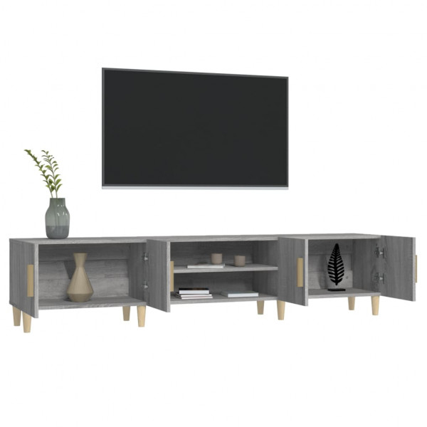Mueble para TV madera contrachapada gris Sonoma 180x31.5x40 cm M 5