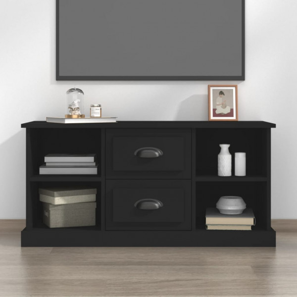 Mueble para TV madera contrachapada negro 99.5x35.5x48 cm D