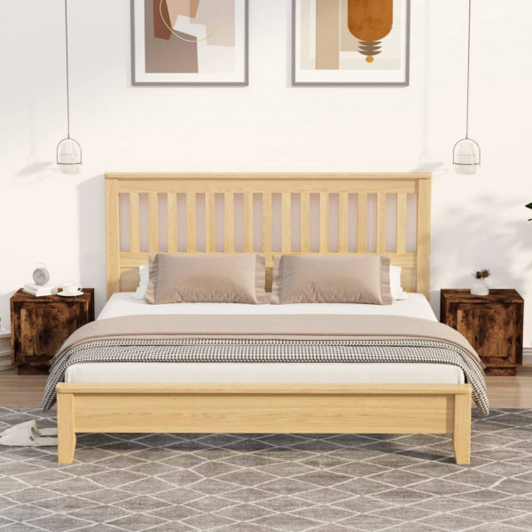 Mesitas noche 2 uds madera contrachapada roble humo 44x35x45 cm D