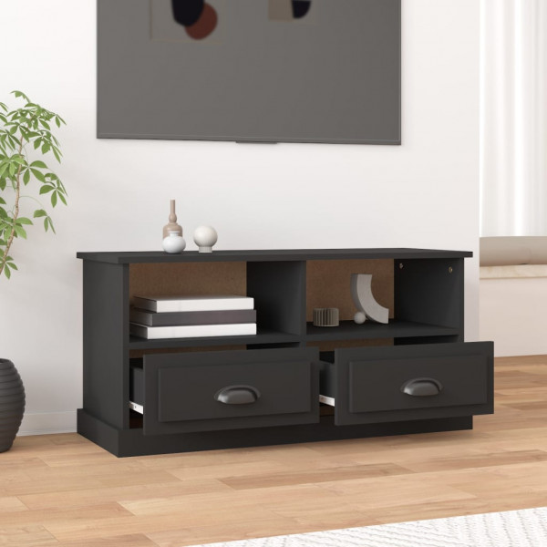 Mueble para TV madera contrachapada negro 93x35.5x45 cm M 3