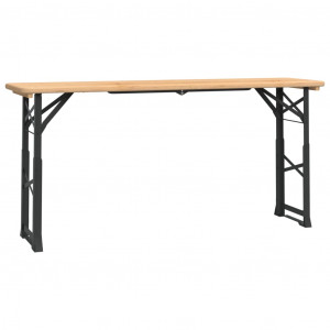 Mesa de cerveja dobrável 170x50x75/105 cm madeira abeto maciça H