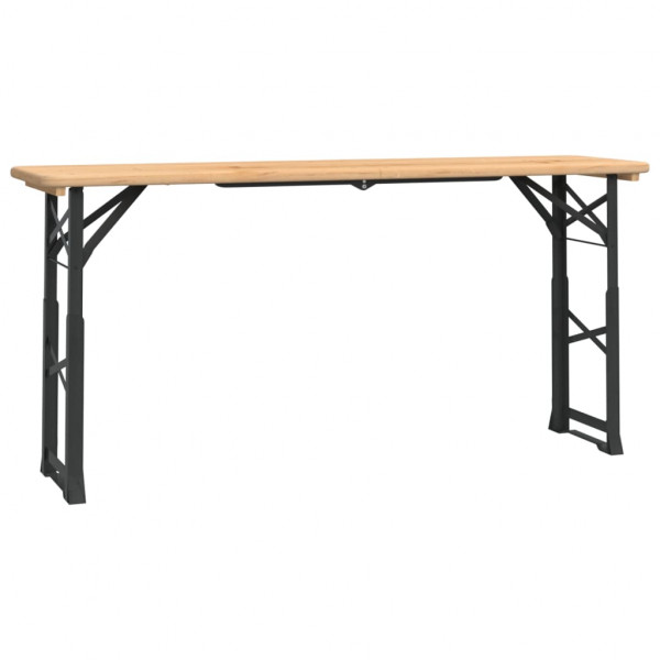 Mesa de cerveja dobrável 170x50x75/105 cm madeira abeto maciça M 2
