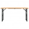 Mesa plegable de bar madera maciza abeto 170x50x75/105 cm 3