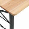 Mesa plegable de bar madera maciza abeto 170x50x75/105 cm 5