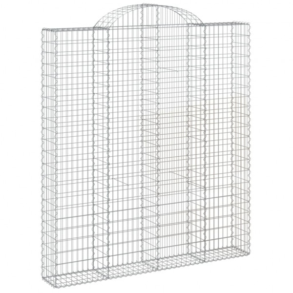 Cestos gabião arqueados 4pcs 200x30x220/240cm ferro galvanizado M 3