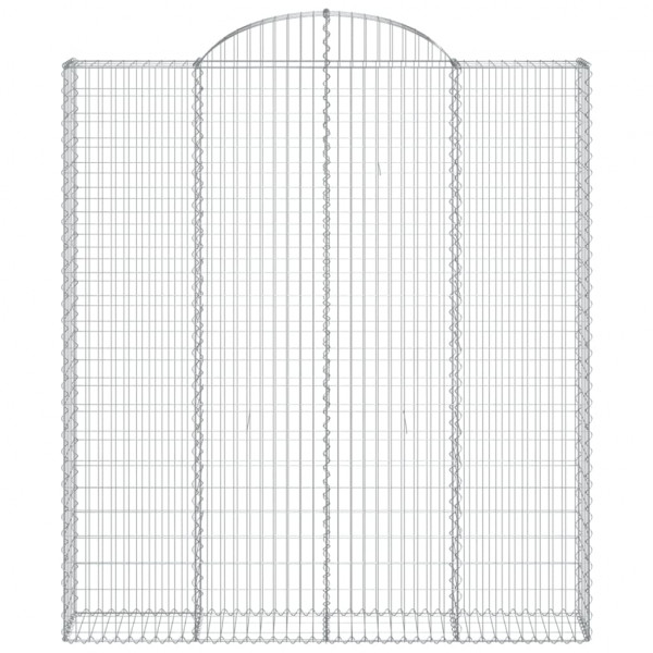 Cestos gabião arqueados 4pcs 200x30x220/240cm ferro galvanizado M 4