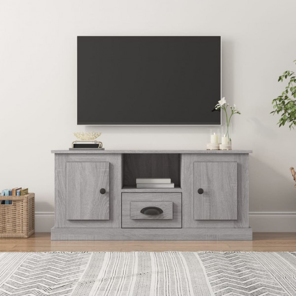 Mueble para TV madera contrachapada gris Sonoma 100x35.5x45 cm D