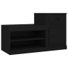 Mueble zapatero madera contrachapada negro 100x42x60 cm 2