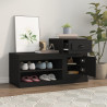 Mueble zapatero madera contrachapada negro 100x42x60 cm 3