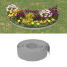 Borduras de jardín 5 uds polietileno gris 10 m 15 cm 1