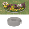 Bordas de jardim 4 pcs 10 m 15 cm polietileno cinzento 1