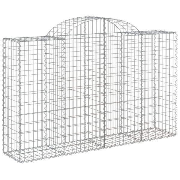 Cestos gabião arqueados 3pcs 200x50x120/140cm ferro galvanizado M 3