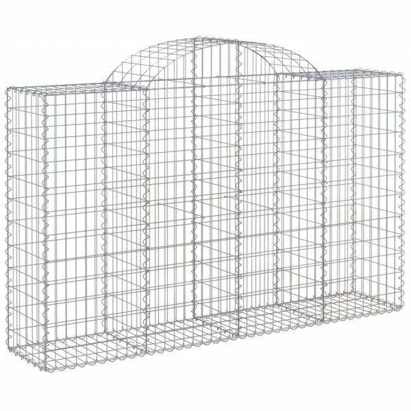 Cestos gabião arqueados 15pcs 200x50x120/140 ferro galvanizado M 3