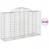 Cestos gabião arqueados 18pcs 200x50x120/140 ferro galvanizado 2