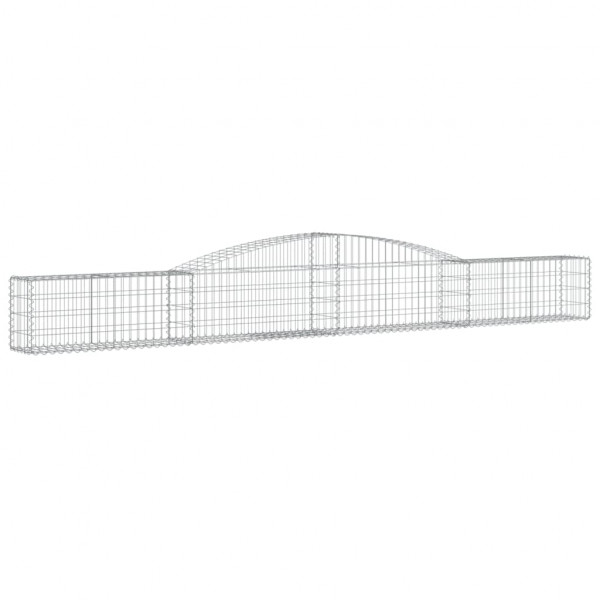 Cestos gabião arqueados 4 pcs 400x30x40/60 cm ferro galvanizado M 3