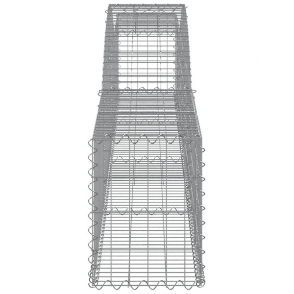 Cestos gabião arqueados 7 pcs 400x30x40/60 cm ferro galvanizado M 5