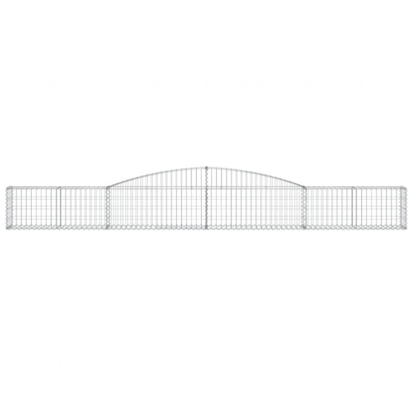 Cestos gabião arqueados 8 pcs 400x30x40/60 cm ferro galvanizado M 4