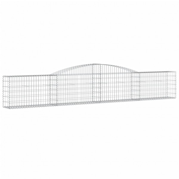 Cestos gabião arqueados 3 pcs 400x30x60/80 cm ferro galvanizado M 3