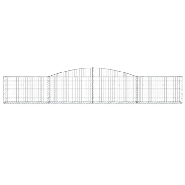 Cestas de gaviones 3 uds forma de arco hierro 400x30x60/80 cm M 4