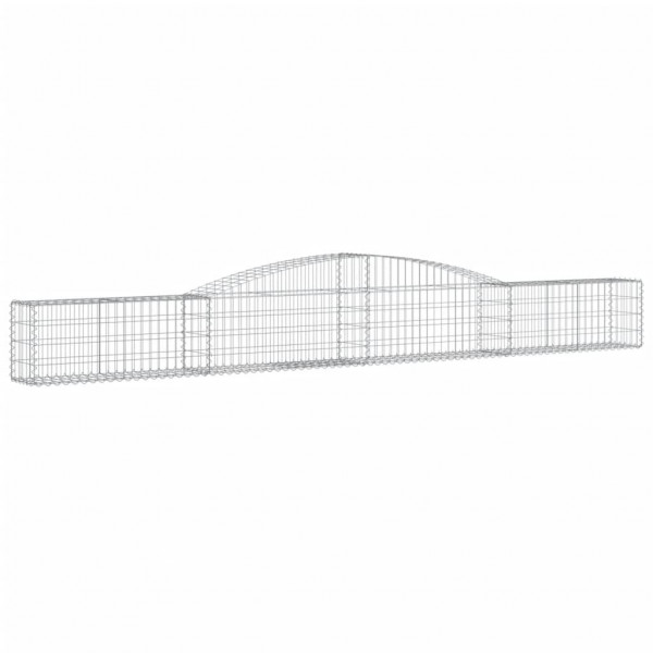 Cestos gabião arqueados 2 pcs 400x30x40/60 cm ferro galvanizado M 3