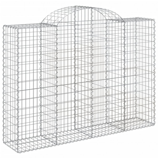 Cestos gabião arqueados 7pcs 200x50x140/160cm ferro galvanizado M 3