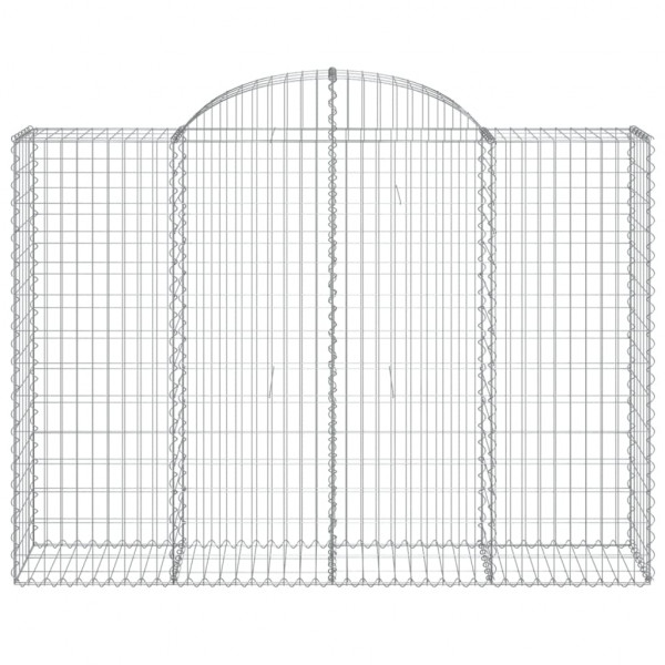 Cestos gabião arqueados 8pcs 200x50x140/160cm ferro galvanizado M 4