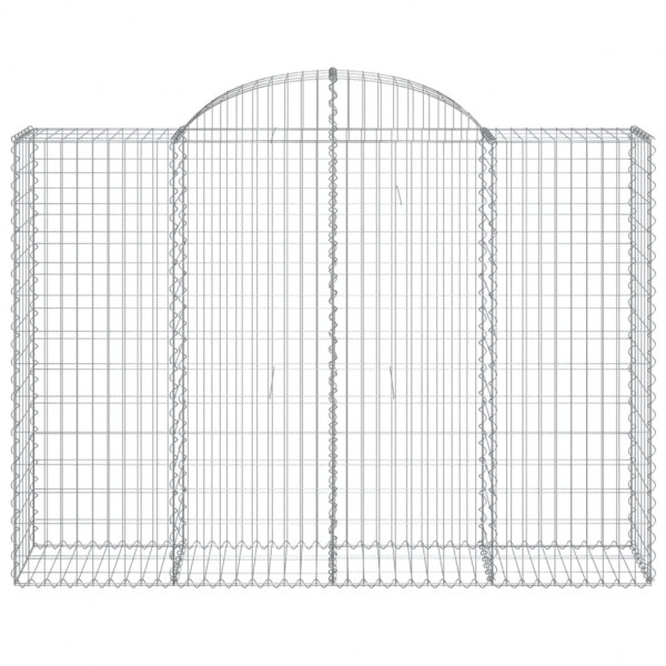 Cestos gabião arqueados 4pcs 200x50x140/160cm ferro galvanizado M 4