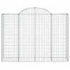 Cestos gabião arqueados 4pcs 200x50x140/160cm ferro galvanizado 4
