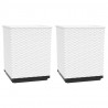 Vasos/floreiras 2 pcs 30x30x37 cm polipropileno branco 2