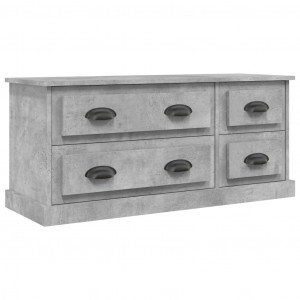 Mueble de TV madera contrachapada gris hormigón 100x35.5x45 cm H