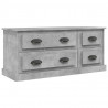 Mueble de TV madera contrachapada gris hormigón 100x35.5x45 cm 2