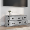 Mueble de TV madera contrachapada gris hormigón 100x35.5x45 cm 3