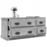 Mueble de TV madera contrachapada gris hormigón 100x35.5x45 cm 5