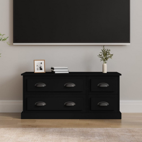 Mueble para TV madera contrachapada negro 100x35.5x45 cm D