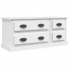 Mueble para TV madera contrachapada blanco 100x35.5x45 cm 3